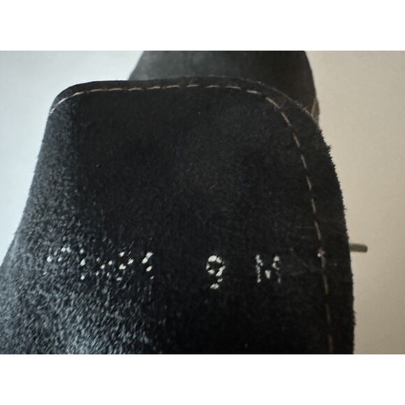 Gran Sasso Hiking Boots Women's 9M Black Suede Leather Lug Sole Fashion Italy - Picture 10 of 12